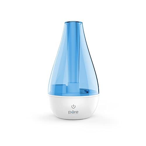 MistAire Ultrasonic Cool Mist Humidifier - Compact, 2 Mist Settings, Night Light, Auto Shut-Off - For Small Rooms, Offices, Nurseries, & Plants