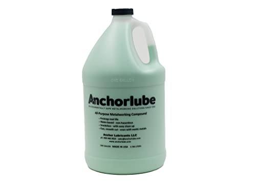 Anchorlube All-Purpose Metalworking Compound 1 Gallon - Water-Based Cutting Fluid for Drilling, Tapping, Sawing - Great on Stainless Steel | No Oil