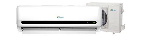 Senville LETO Series Mini Split Air Conditioner Heat Pump, 9000 BTU 110/120V, Inverter, Works with Alexa, SEER2 21.5, White