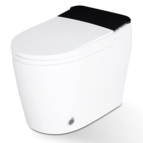 OSTTE Smart Toilet with Bidet Built in, Bidet Toilet with Heated Seat, Automatic Flush, Dryer, Night Light, Digital Display