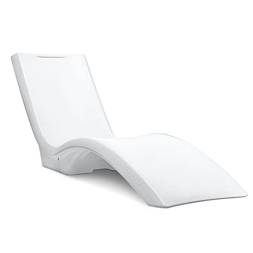 Step2 Vero Lounger, White pool lounge chair, 1 Pack
