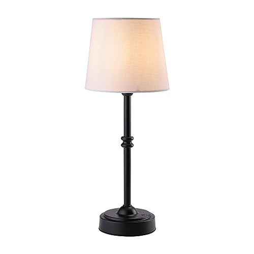 O’Bright Seraph - Cordless LED Table Lamp with Dimmer, Built-in Rechargeable Battery, 3-Level Brightness, Patio Table Lamp, Bedside Night Lamp, Ambient Light for Restaurant, Black