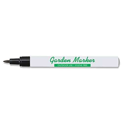 Garden Markers for Outdoor Use, 0.8 mm Medium Point, Black - Fade Resistant Ink, Waterproof, Xylene Free, No Smudging, Dries Quick, Alcohol Based Garden Marker Pen, Use On Almost Any Surface