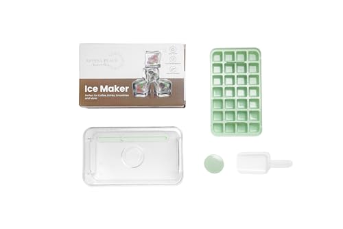 Ice Maker, Ice Cube Box, Ice Cube Mold, Ice Cube Tray with Lid, Portable Ice Maker, Transparent Ice cube maker, tiny ice cube maker, premium ice maker, Plastic ice cube maker