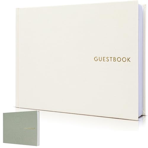 ZICOTO Beautiful Wedding Guest Book for Your Wedding Reception - Simply Elegant Guestbook to Sign in - The Perfect Wedding Or Baby Shower Guest Book and Addition to Your Big Day