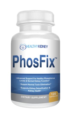 PhosFix 120 Pills Phosphorus Binder with Chitosan for Supporting Normal Phosphorus Levels and Kidney Health. Renal Supplement Optimal Health