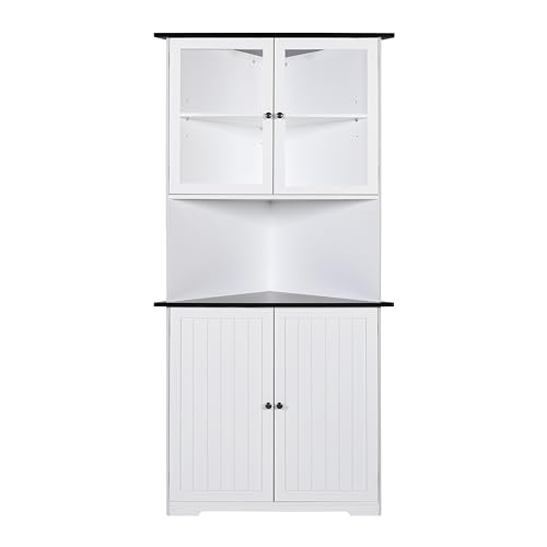 MUPATER Tall Corner Cabinet with Doors and Shelves, 71