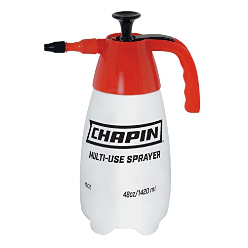 Chapin 1002 48-Oz Made in USA Heavy-Duty Multi-Purpose Sprayer, for Spraying Plants, Flowers, Weeds and Cleaning, Red/White