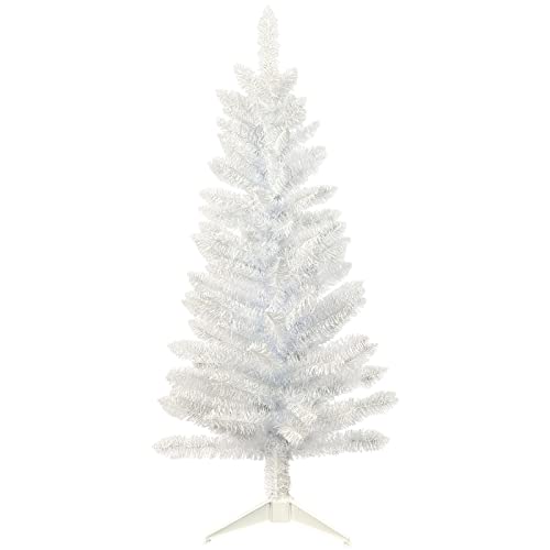 Christmas Tree, 4FT White Artificial Mini Christmas Tree Small Xmas Tree Decoration，Easy Assembly for Indoor and Outdoor by Maylaviu