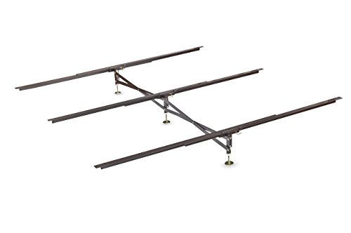 Glideaway X-Support Bed Frame Support System, GS-3 XS Model - 3 Cross Rails and 3 Legs - Strong Center Support Base for Full, Queen and King Mattress, Box Springs, and Bed Foundations