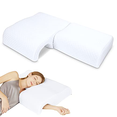 HOMCA Memory Foam Pillow for Couples, Adjustable Cube Cuddle Pillow Anti Pressure Arm Pillow for Back Sleepeer and Side Sleepers