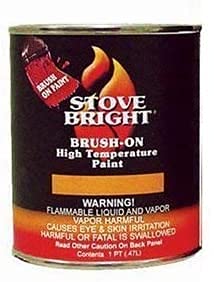 Stove Bright Satin Black Brush - On 1200 Degree Paint - pint