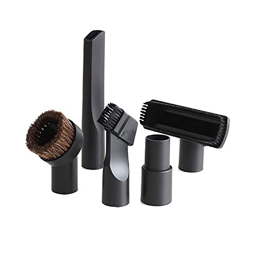 Buysk 32mm Vacuum Attachments Accessories, Vacuum Cleaning Set Brush Nozzle Crevice Tool with 35mm to 32mm Hose Adapter 5pcs