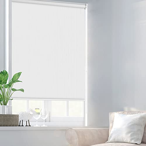 HIDODO Light Filtering Roller Shades for Windows, Solar Window Roller Blinds UV Protection Fabric Roller Shades for Bedroom, Living Room, Bathroom and Office, 30