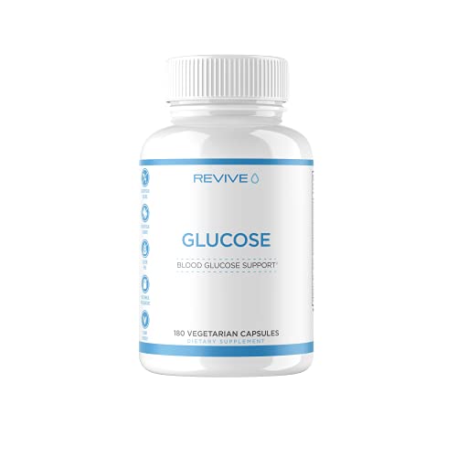 Revive MD, Glucose - Helps Manages Glucose Levels in Both Men and Women, Improve Fasted Glucose Levels, Improve A1C Levels, Increase Nutrient Uptake, 180 Capsules