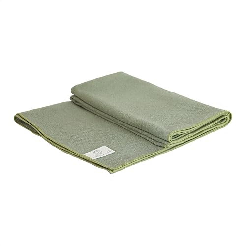 Yoga Towel Ground and Grip Soft Yoga Mat Towel (73 in x 26 in) Tranquil Sage Green Yoga Towel Non Slip Easy Clean Yoga Mat Towel Non Slip for Hot Yoga Sweat Absorbent Hot Yoga Towel Hot Yoga Mat Towel