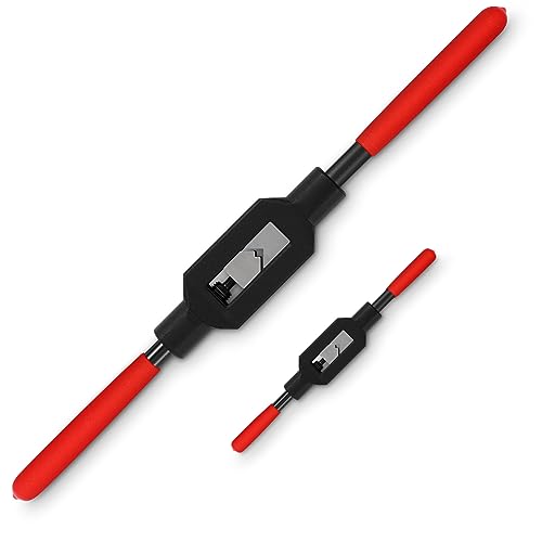 WILLBOND 2 Pcs Adjustable Tap Wrench Handle Tap Handle Tool Ratcheting Tap Handle for Tap Reamer Tapping Hand Tool (1/4