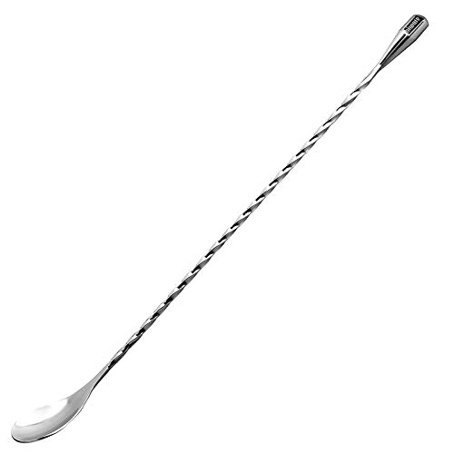 Hiware 12-Inch Bar Spoon, Set of 2, Stainless Steel Mixing Spoons, Spiral Pattern Bar Cocktail Shaker Spoon