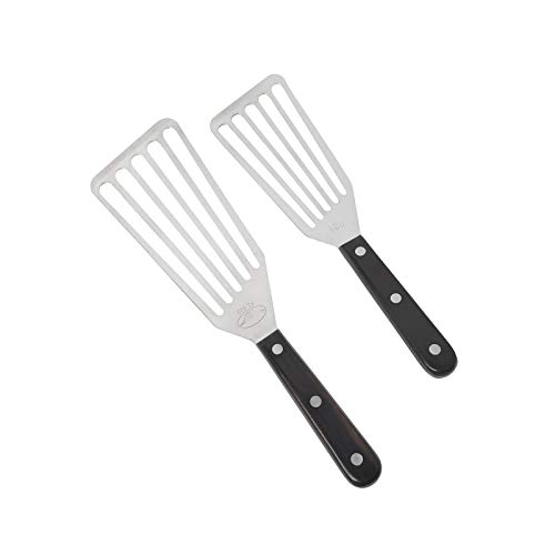 Fish Spatula, 2 Pack Stainless Steel Metal Spatula, Slotted Spatulas for Cooking, Flipping, Turning, Frying and Grilling