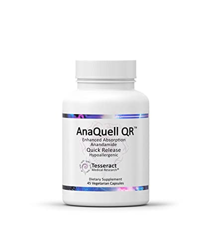 Tesseract Medical Research AnaQuell QR, Stress Relief & Mood Support Supplement, Quick Release L Citrulline & Anandamide, Helps Manage Anxiousness, 45 V-Caps, Size Exclusive to Amazon