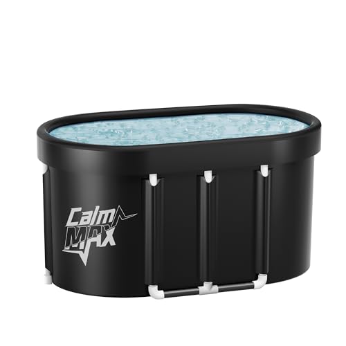 CalmMax Oval Ice Bath Tub for Athletes XL Portable Cold Plunge Tub for Cold Water Therapy Ice Baths at Home Outdoor Gym