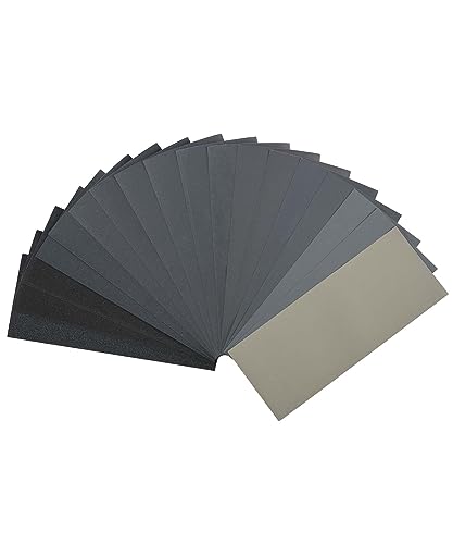 Bates- Sandpaper, 18 Pack, 12 Grits, 120 to 3000 Assorted Grit, Sandpaper Assortment, Sand Paper, Sandpaper for Metal, Sandpaper for Wood, Automotive Sandpaper, Furniture Sanding, Wet Dry Sandpaper