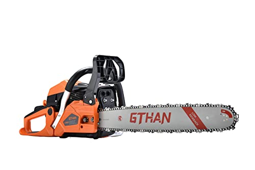 GTHAN 62cc Gas Chainsaws 2-Cycle Gasoline Powered Chain Saws Handheld Cordless Petrol Chainsaws Optional 20 Inches Gas Chain Saws for Trees Wood Farm Garden Ranch Forest Cutting