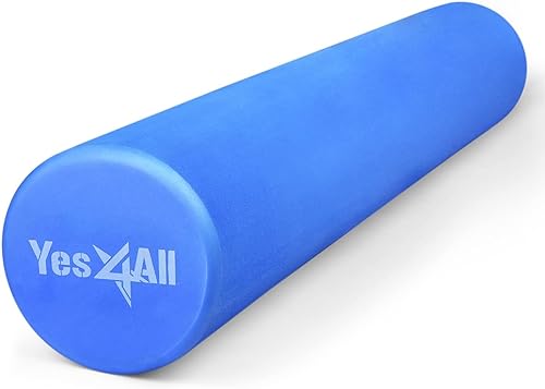 Yes4All Medium-Density Half/Round EVA Foam Roller 12/ 18/ 24/ 36 inch for Physical Activities & Post Exercise