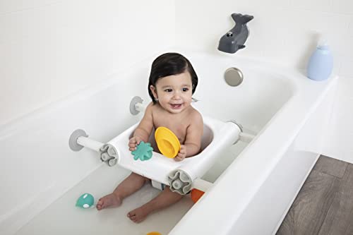 Regalo Baby Basics™ Bath Seat, Award Winning Brand, Provides Support and Balance for Sit-Up Bathing, Includes Strong and Secure Suction Cup System, Drain Holes for Easy Clean Up, White