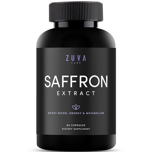 Saffron Supplements - 100% Pure Saffron Extract Mood Enhancer for Women and Men. Saffron Supplement with 90 servings. Saffron Capsules for Eye Health