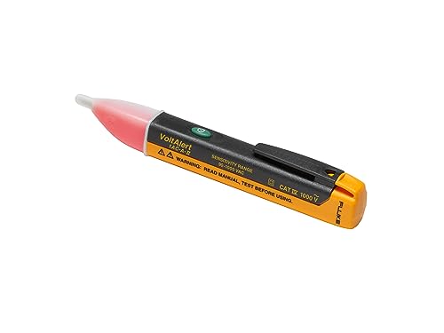 Fluke VoltAlert Non-Contact Voltage Tester, Pocket-Sized, 90-1000V AC, Audible Beeper, 2 Year Warranty, CAT IV Rating