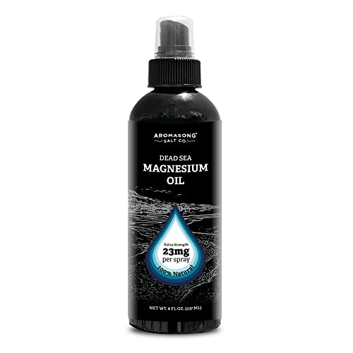 Aromasong Extra Strength Ultra-Pure Magnesium Spray (23mg Magnesium in Each Spray) 8 Oz, Known to be Used for Leg Discomfort and Promotes a Calm Sleep.