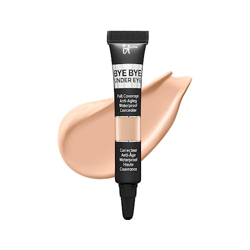 IT Cosmetics Bye Bye Under Eye Full Coverage Concealer - for Dark Circles, Fine Lines, Redness & Discoloration - Waterproof - Anti-Aging - Natural Finish – 20.0 Medium (N), 0.11 fl oz