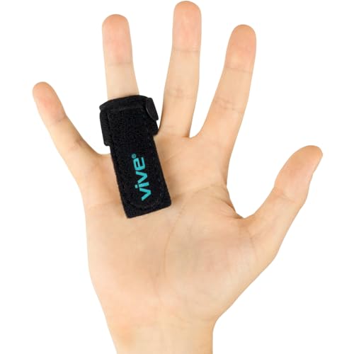 Vive Trigger Finger Splint - Support Brace for Middle, Ring, Index, Thumb and Pinky Straightening Curved, Bent, Locked Stenosing Tenosynovitis Hands Tendon Lock Release Stabilizer Knuckle Wrap