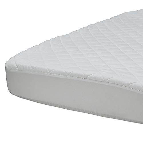 Beautyrest Kids Fitted Crib Mattress Pad | Waterproof | 52” x 28” | Machine Washable, White