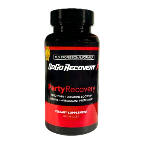 GoGo Recovery, Party Recovery, 5-HTP 250mg, Serotonin Booster, Dopamine Booster, Vitamins, Herbal, Faster Recovery, Festival, Rave