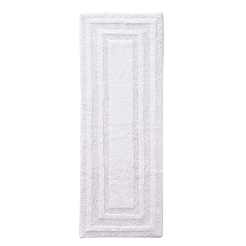 Eddie Bauer - Bathroom Rug Runner, Soft Tufted Cotton Bathroom Decor, Super Absorbent & Quick Dry (Logan White, 60