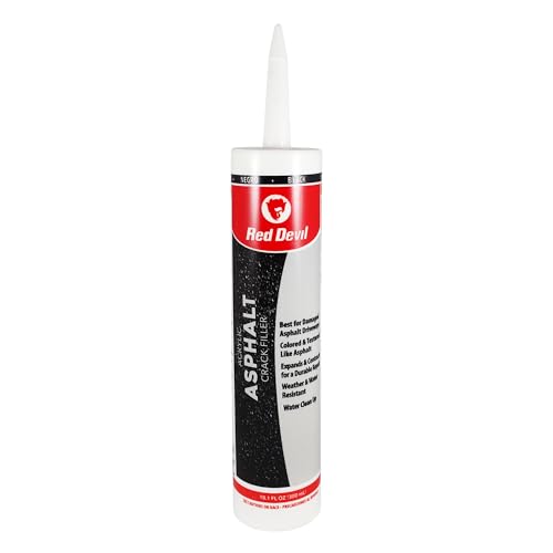 Red Devil 0637 Acrylic Asphalt Crack Filler Sealant, 10.1 fl. oz. , Black, 1 Pack