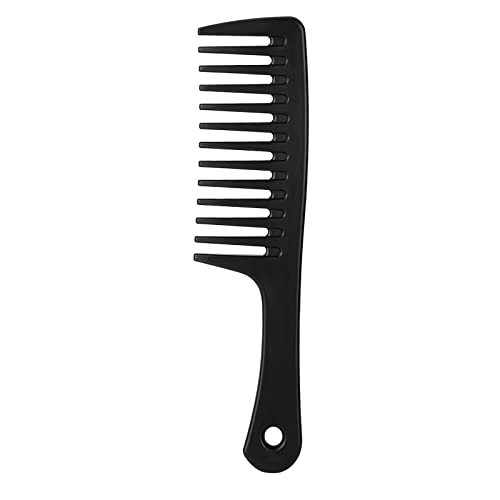 Kmchilj Wide Tooth Comb Anti-knotting Anti-static Durable Comb Suitable for Wet and Dry Hair Long and Short Hair Reduce Hair Loss Large Hair Tangling Comb(Black)