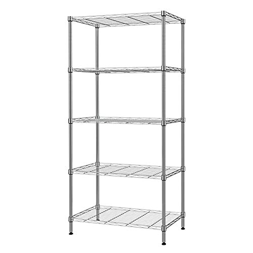 SINGAYE 5 Tier Storage Rack Wire Shelving Unit Storage Shelves Metal for Pantry Closet Kitchen Laundry 660Lbs Capacity 23.6