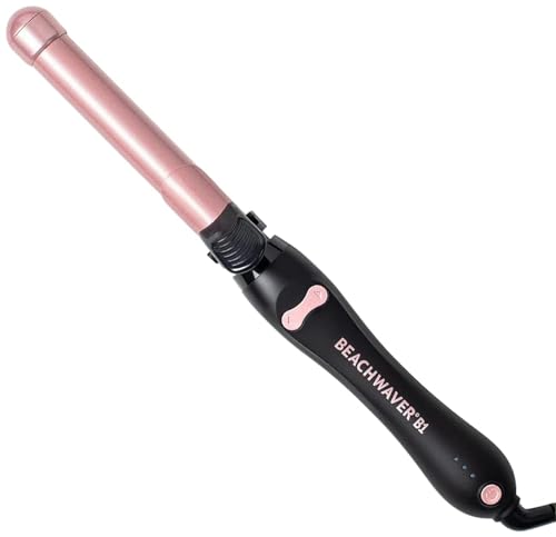 Beachwaver B1 Rotating Curling Iron in Midnight Rose | 1 inch barrel for all hair types | Automatic curling iron | Easy-to-use curling wand | Long-lasting, salon-quality curls and waves | Dual voltage