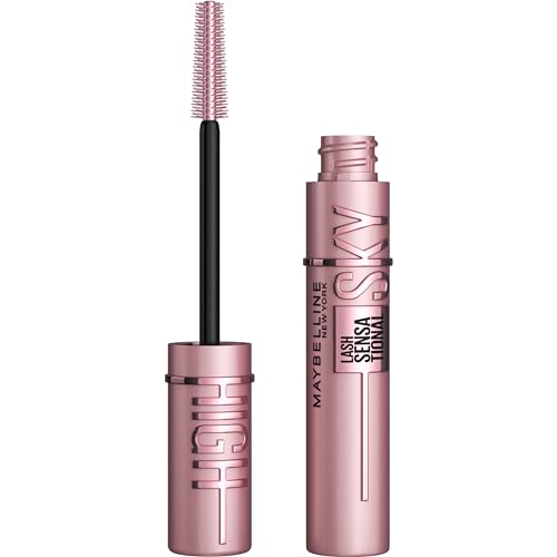 Maybelline Lash Sensational Sky High Washable Mascara Makeup, Volumizing, Lengthening, Defining, Curling, Multiplying, Buildable Formula, Very Black, 1 Count