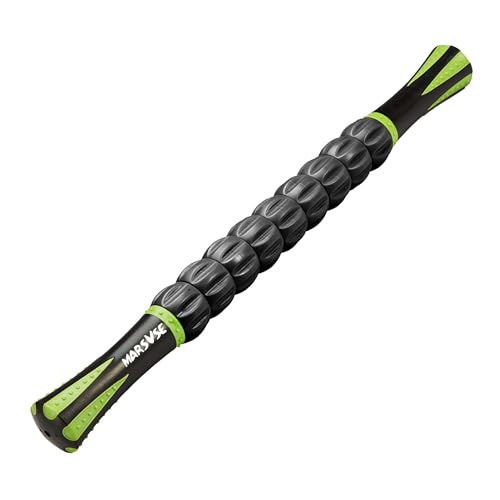 MARSVSE Massage Roller Muscle Roller Stick Massage Tool for Athletes and Soothing Cramps,Relieving Muscle Soreness, 18 Inches Muscle Roller for Relieving,Physical Therapy,Massage,Body Recovery (Green)