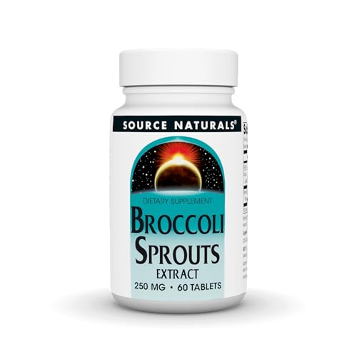 Source Naturals Broccoli Sprouts Extract, Provides 2,000 mcg of Sulforaphane per Serving, 250 mg - 60 Tablets