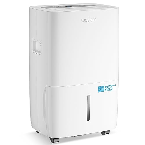 Waykar 120 Pints Energy Star Dehumidifier for Spaces up to 6,000 Sq. Ft at Home, in Basements and Large Rooms with Drain Hose and 1.14 Gallons Water Tank (JD025CE-120)