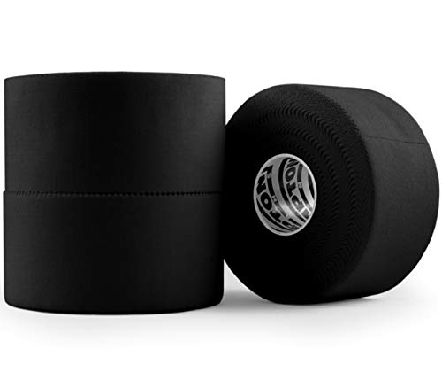 Hampton Adams | As Seen on Shark Tank | 3-Pack Black Athletic Sports Tape – 45ft Rolls Very Strong Easy Tear NO Sticky Residue Best Tape for Athlete & Medical Trainers