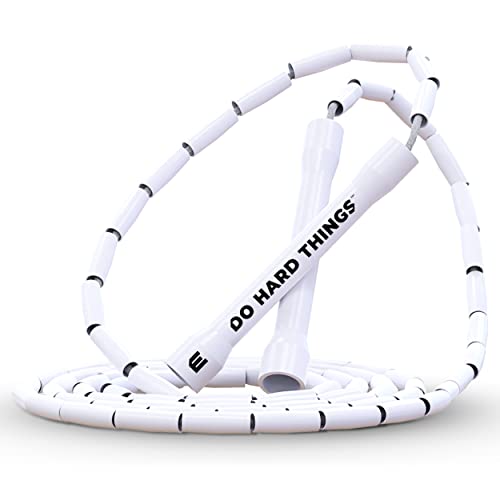 Elite SRS; Do Hard Things, Beaded Jump Rope - Adjustable Jump Ropes for Fitness with Unbreakable Handles and Shatterproof Beads - Perfect Addition to Your Exercise Equipment