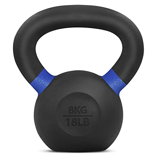 Yes4All Kettlebell Weights Cast Iron/Kettlebells Powder Coated - Strength Training, Home Gym, Full-body Exercises