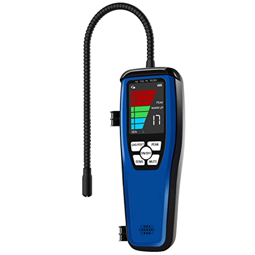 Refrigerant Leak Detector, Aprvtio ALD-200 Freon Leak Detector, Battery Powered, Freon Sniffer Automotive Halogen Gas Leak Detector for R134A R410A R22 R1234YF R600a R290 CFCs HCFCs HFCs HCs HFOs