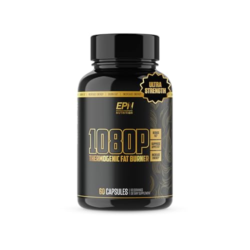 1080p Thermogenic Fat Burner | #1 Weight Loss Supplement Pills to Reduce Fat, Suppress Appetite, Boost Metabolism, Increase Energy & Focus w/L-Carnitine, Yohimbe Bark, Green Tea + More - 60 Servings